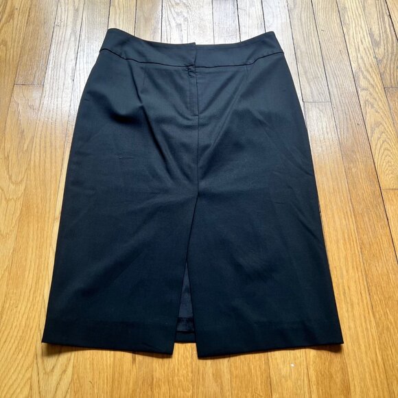 Boss Hugo Boss Size 4 Black Charcoal Veronice Wool Blend Straight Pencil Skirt - Picture 14 of 15